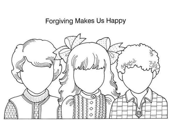 Forgiveness and Courage Coloring Pages: Let's children to learn valuable qualifications in life