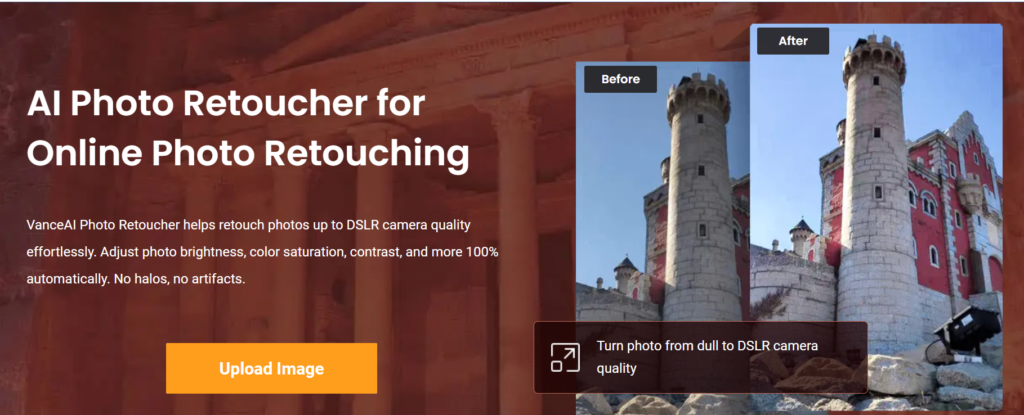 Method 1: Visit VanceAI Photo Retoucher Official Product Page 